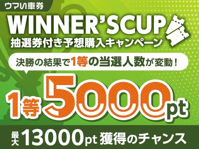 【要エントリー・ウマい車券】ハズレなし抽選くじ付き！ウィナーズカップポイント還元キャンペーン