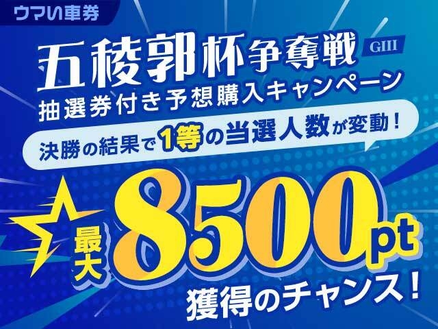 【要エントリー・ウマい車券】好評！抽選券付き「五稜郭杯争奪戦」開催記念ポイント還元キャンペーン